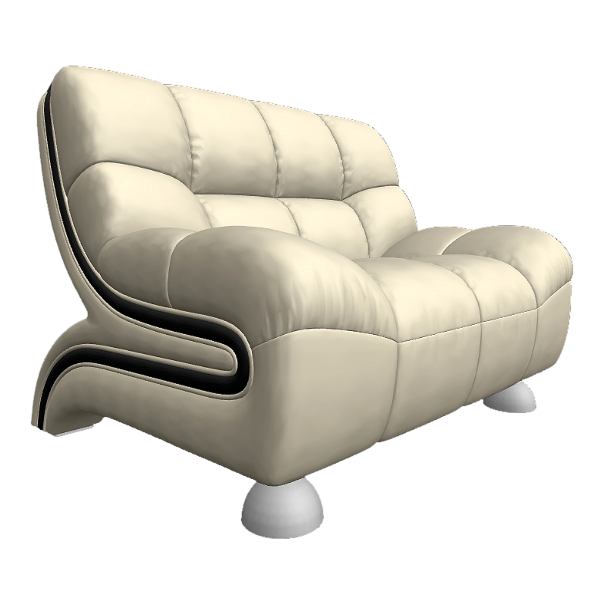 北欧创意米黄色皮革黑边单人靠背沙发椅 | 沙发椅,单人沙发,北欧,沙发3D模型,室内家具,皮革,创意,靠背沙发,米黄色,黑边,3D模型,3D打印,3D素材,obj,glTF,fbx,dae,stl,3ds,glb,usdz,3dmax,blender模型,VisionPro,3D建模,3D扫描,3d打印模型