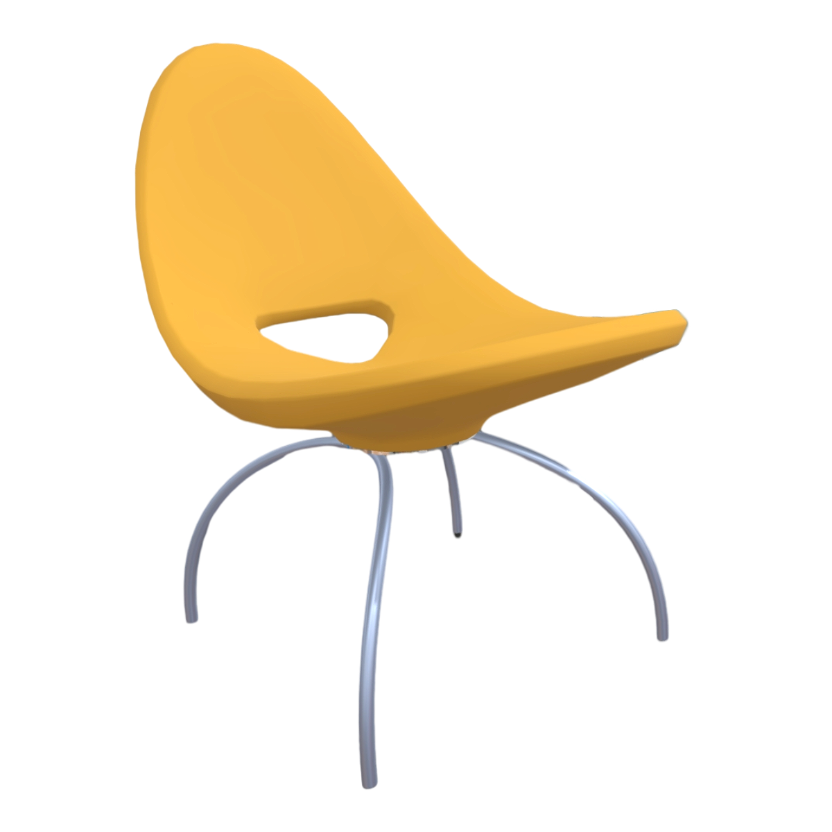 现代创意四脚金属底座黄色塑料镂空设计弧形靠背椅躺椅 | 靠背椅,现代,躺椅,椅子3D模型,创意,塑料,黄色,弧形,镂空设计,四脚金属底座,3D模型,3D打印,3D素材,obj,glTF,fbx,dae,stl,3ds,glb,usdz,3dmax,blender模型,VisionPro,3D建模,3D扫描,3d打印模型