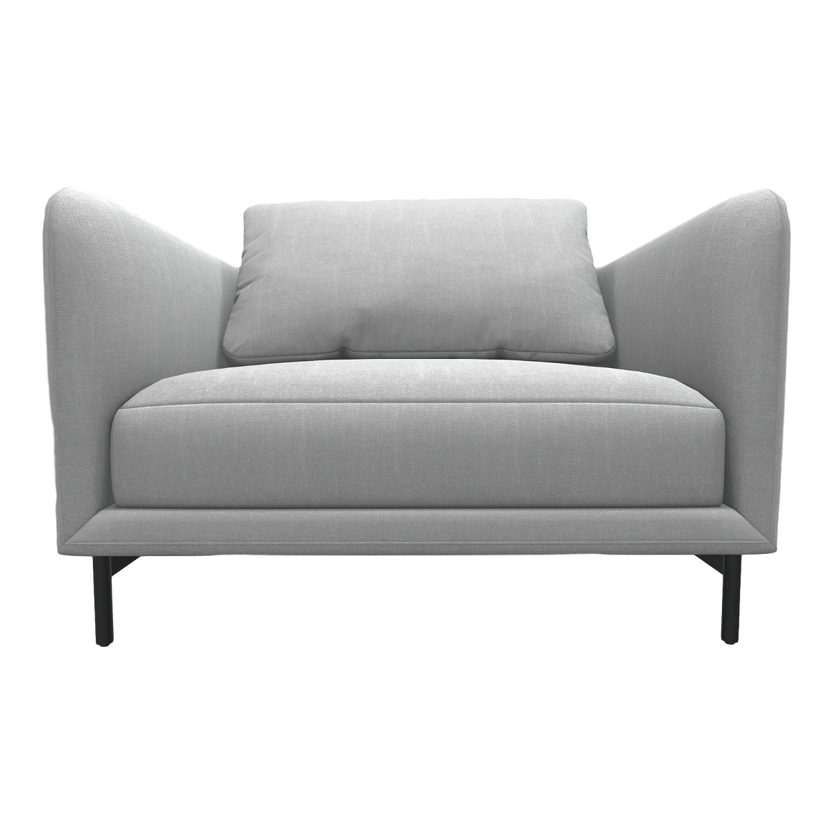 北欧客厅金属底座灰色布靠背扶手休闲沙发-单人沙发 | 沙发椅,单人沙发,北欧,布艺,沙发3D模型,室内家具,休闲沙发,灰色,靠背扶手沙发,金属底座,3D模型,3D打印,3D素材,obj,glTF,fbx,dae,stl,3ds,glb,usdz,3dmax,blender模型,VisionPro,3D建模,3D扫描,3d打印模型