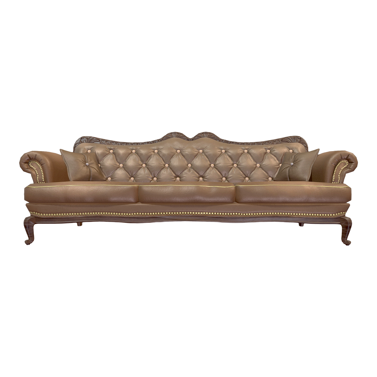 美式轻奢黑胡桃实木雕刻架棕色皮革三人靠背扶手拉扣沙发 | 实木架,三人沙发,美式,轻奢,皮革,黑胡桃木,棕色,拉扣沙发,靠背扶手沙发,实木雕刻,3D模型,3D打印,3D素材,obj,glTF,fbx,dae,stl,3ds,glb,usdz,3dmax,blender模型,VisionPro,3D建模,3D扫描,3d打印模型