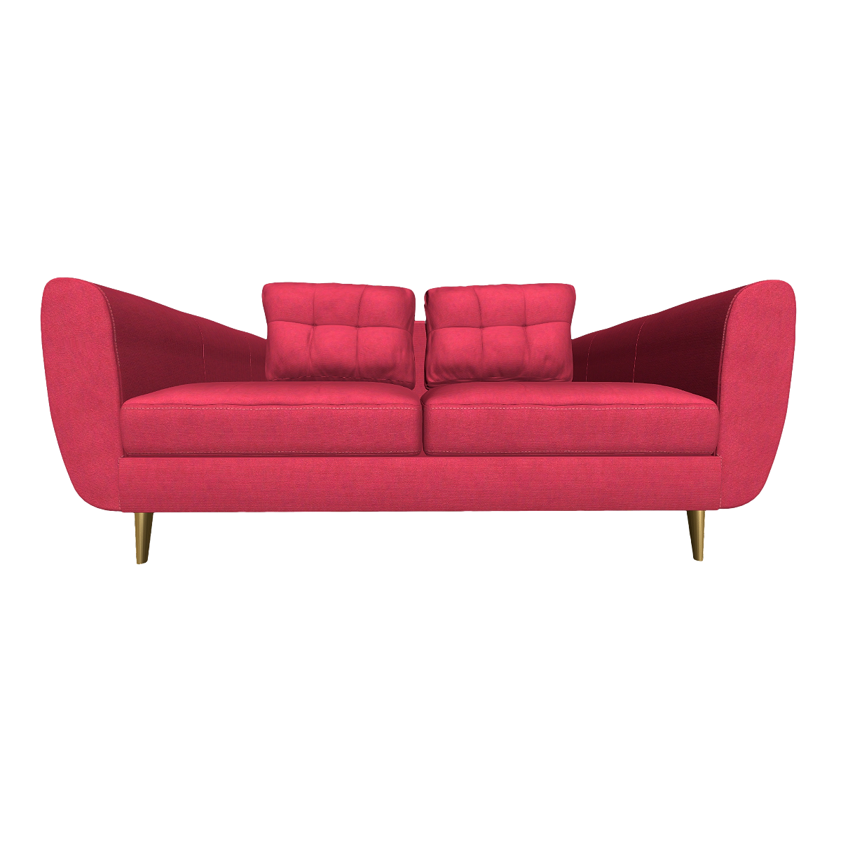 北欧金属沙发脚纯红色布艺双人靠背扶手拉扣沙发 | 沙发,北欧,双人沙发,沙发3D模型,布艺沙发,拉扣沙发,靠背扶手沙发,金属沙发脚,软垫沙发,纯红色布艺,3D模型,3D打印,3D素材,obj,glTF,fbx,dae,stl,3ds,glb,usdz,3dmax,blender模型,VisionPro,3D建模,3D扫描,3d打印模型