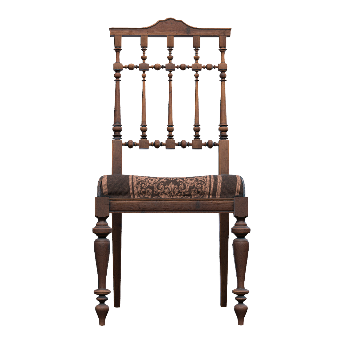 美式古典轻奢居家咖啡色布艺坐垫全黑胡桃实木镂空设计单人靠背椅 | 实木椅,单人椅,靠背椅,美式,轻奢,古典,椅子3D模型,坐垫椅,镂空设计,咖啡色布艺,3D模型,3D打印,3D素材,obj,glTF,fbx,dae,stl,3ds,glb,usdz,3dmax,blender模型,VisionPro,3D建模,3D扫描,3d打印模型
