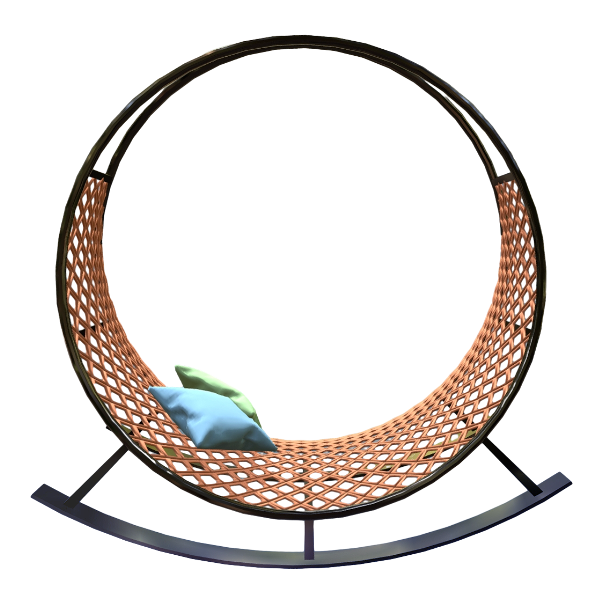 北欧创意居家不锈钢金属支架月亮摇摇藤编镂空设计单人床 | 北欧,单人床,床具,床具3D模型,创意,居家,摇摇床,不锈钢金属支架,月亮床,藤编床,3D模型,3D打印,3D素材,obj,glTF,fbx,dae,stl,3ds,glb,usdz,3dmax,blender模型,VisionPro,3D建模,3D扫描,3d打印模型