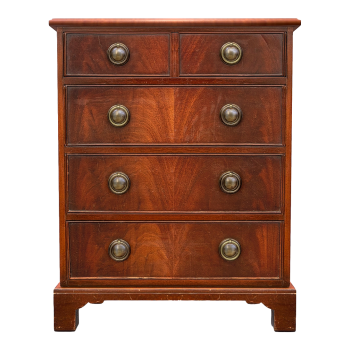 北欧客厅金属握把红胡桃实木抽屉柜玄关柜五斗柜