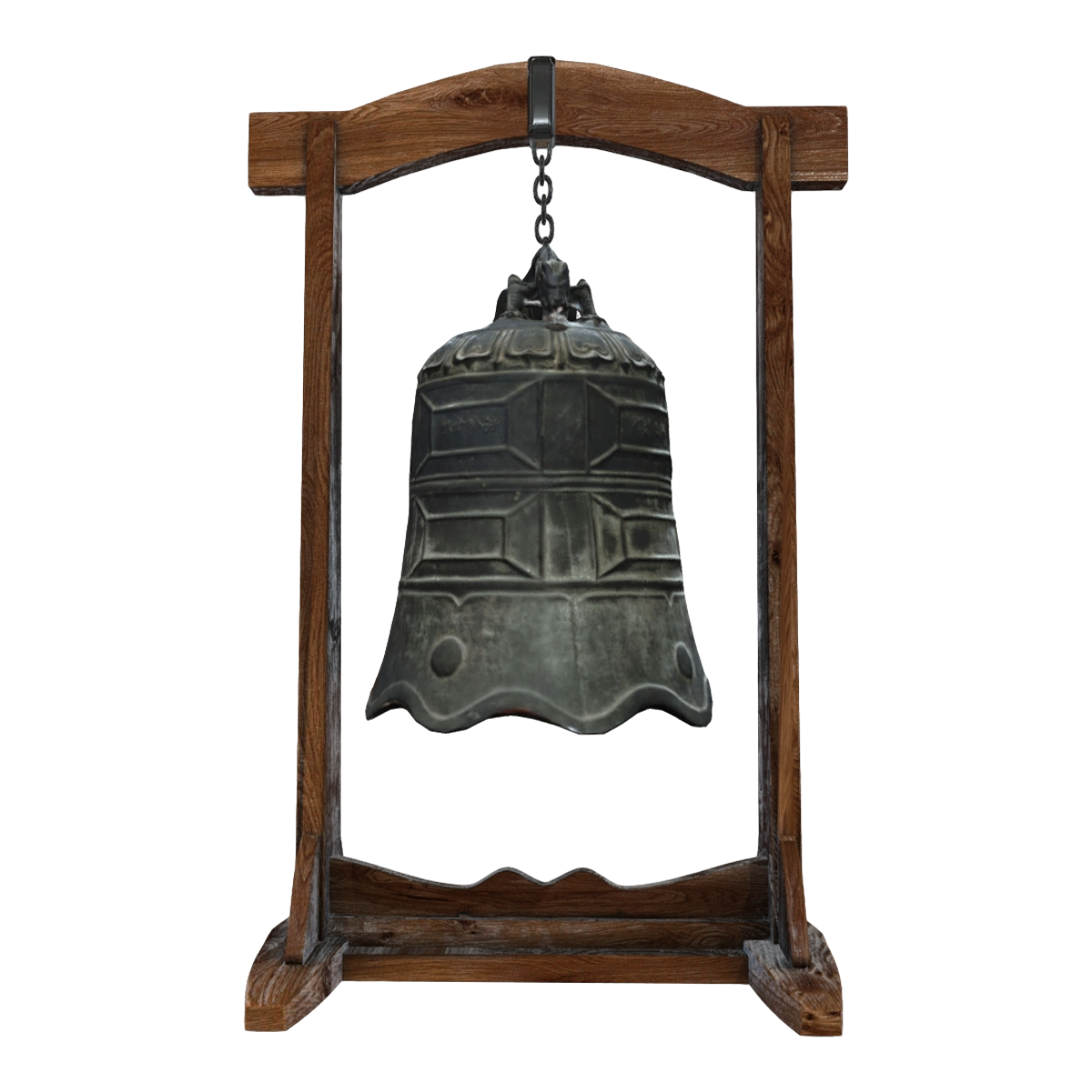 中式古典寺庙黑胡桃实木框架青铜钟大摆件 | 青铜制品,古典,中式,黑胡桃木,青铜钟,实木框架,大钟,青铜钟3D模型,寺庙钟,撞击钟,3D模型,3D打印,3D素材,obj,glTF,fbx,dae,stl,3ds,glb,usdz,3dmax,blender模型,VisionPro,3D建模,3D扫描,3d打印模型