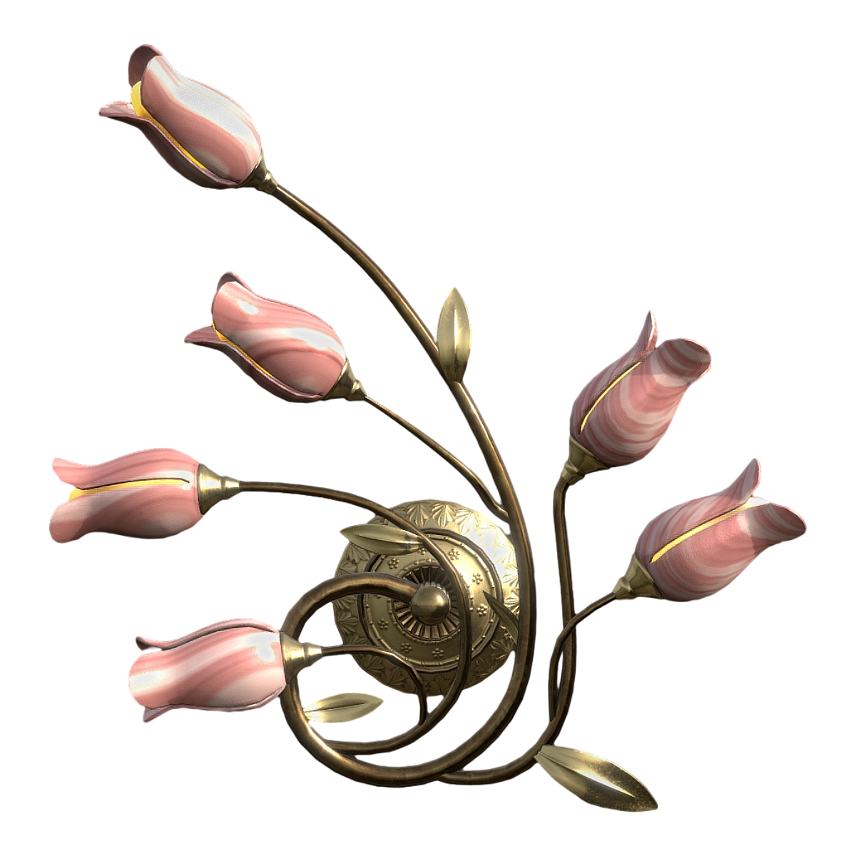 美式创意客厅过道贴墙式金属支架粉色郁金香金属挂灯壁灯 | 美式,灯具,壁灯,灯具3D模型,创意,金属支架,过道灯,挂灯,郁金香灯,粉色郁金香,3D模型,3D打印,3D素材,obj,glTF,fbx,dae,stl,3ds,glb,usdz,3dmax,blender模型,VisionPro,3D建模,3D扫描,3d打印模型
