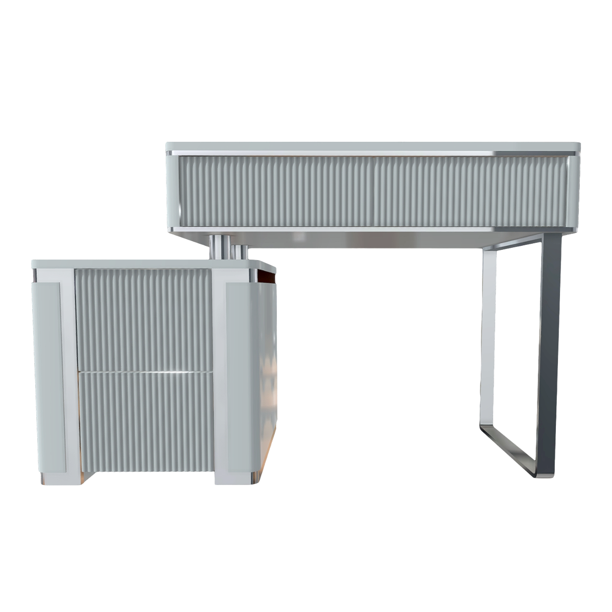 现代卧室轻奢不锈钢金属单边支架抽屉柜化妆台一体 | 抽屉柜,轻奢,现代,桌子3D模型,室内家具,化妆桌,化妆台,不锈钢金属,抽屉化妆台一体柜,金属单边支架,3D模型,3D打印,3D素材,obj,glTF,fbx,dae,stl,3ds,glb,usdz,3dmax,blender模型,VisionPro,3D建模,3D扫描,3d打印模型