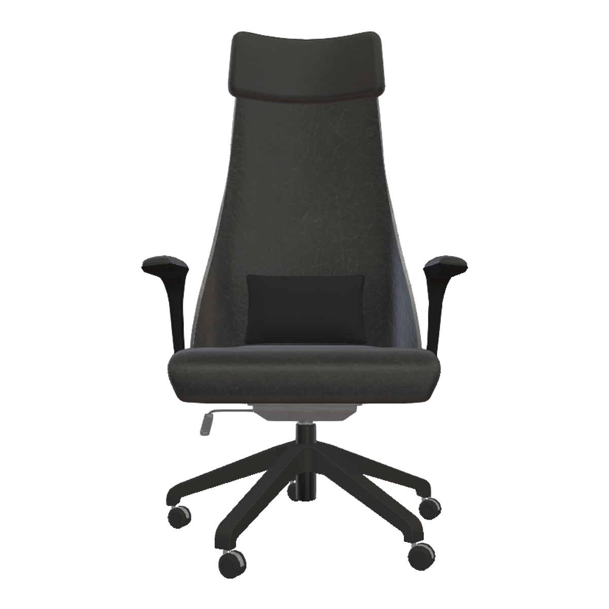 现代金属支架五脚底座万向轮黑色皮革单人靠背扶手高背办公椅 | 单人椅,现代,办公椅,椅子3D模型,皮革椅,高背椅,金属支架,靠背扶手椅,黑色皮革,五脚底座万向轮,3D模型,3D打印,3D素材,obj,glTF,fbx,dae,stl,3ds,glb,usdz,3dmax,blender模型,VisionPro,3D建模,3D扫描,3d打印模型