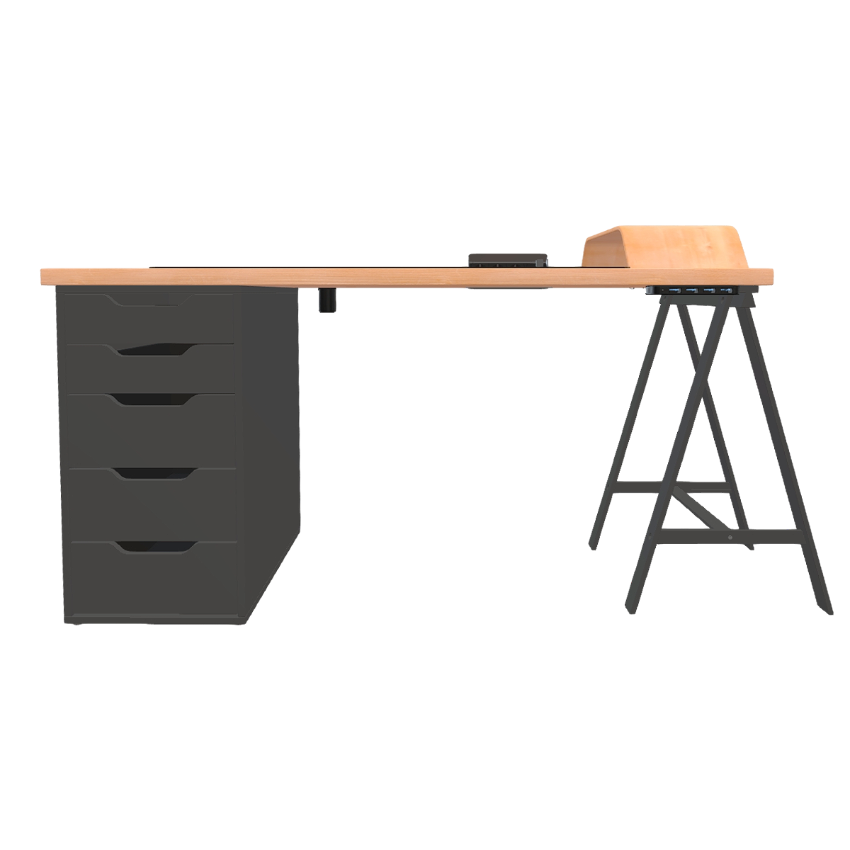 现代卧室单边金属支架五层柜橡木实木桌面多功能带插座USB插口办公桌抽屉桌 | 办公桌,现代,桌子3D模型,抽屉桌,多功能桌,橡木实木桌面,单边金属支架,五层柜,带插座桌,带USB插口桌,3D模型,3D打印,3D素材,obj,glTF,fbx,dae,stl,3ds,glb,usdz,3dmax,blender模型,VisionPro,3D建模,3D扫描,3d打印模型