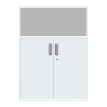 北欧客厅卧室金属部件纯白色瓷砖双开门储物柜置物柜