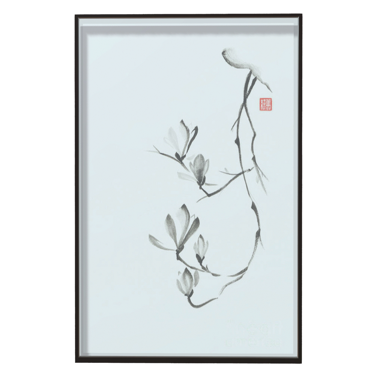 现代玉兰水墨画北美黑胡桃木画框装饰画 | 壁画,挂画,现代,装饰品,装饰画,挂画3D模型,水墨画,北美黑胡桃木画框,玻璃框,玉兰水墨画,3D模型,3D打印,3D素材,obj,glTF,fbx,dae,stl,3ds,glb,usdz,3dmax,blender模型,VisionPro,3D建模,3D扫描,3d打印模型