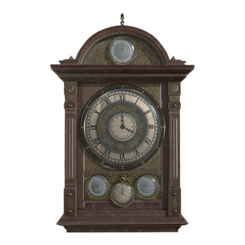 美式古典北美黑胡桃木贴墙式指针时钟