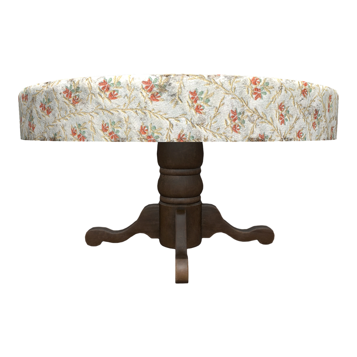 美式家用黑胡桃木会议圆桌餐桌-奶白色布艺红色碎花桌布 | 餐桌,实木桌,会议桌,美式,圆桌,家用,桌子3D模型,黑胡桃木,奶白色布艺,红色碎花桌布,3D模型,3D打印,3D素材,obj,glTF,fbx,dae,stl,3ds,glb,usdz,3dmax,blender模型,VisionPro,3D建模,3D扫描,3d打印模型