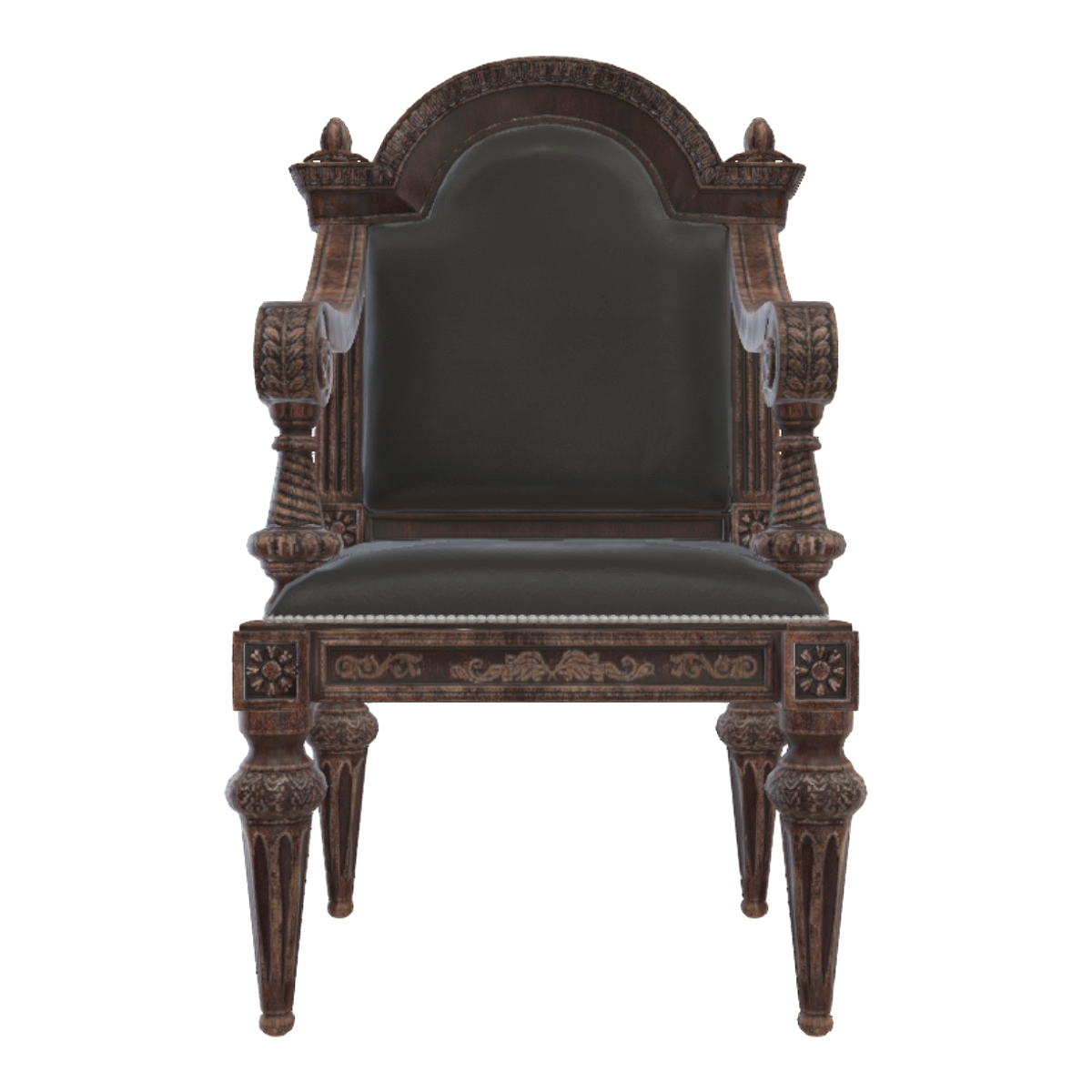 北欧复古红胡桃木单人靠背扶手椅-椅子 | 单人椅,复古,北欧,椅子3D模型,坐垫椅,皮革椅,靠背扶手椅,黑色皮革,红胡桃木,实木精美雕刻,3D模型,3D打印,3D素材,obj,glTF,fbx,dae,stl,3ds,glb,usdz,3dmax,blender模型,VisionPro,3D建模,3D扫描,3d打印模型