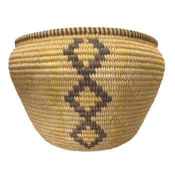 现代手工藤编花纹收纳篮储物篮